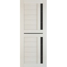 Дверь межкомнатная Леском Техно-9 Лиственница, стекло черное